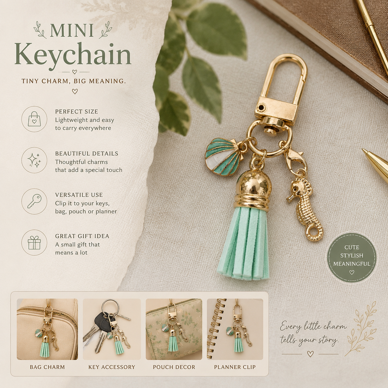Handmade Mini Charm Keychain
