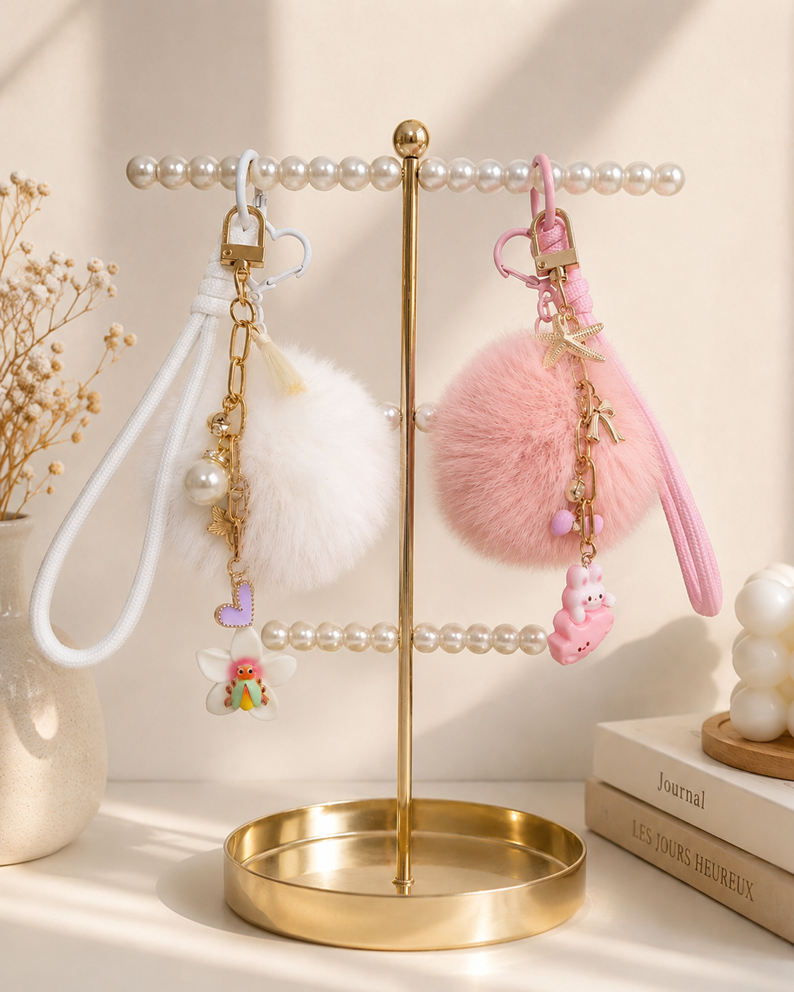 Fluffy Handmade Keychain & Bag Charm