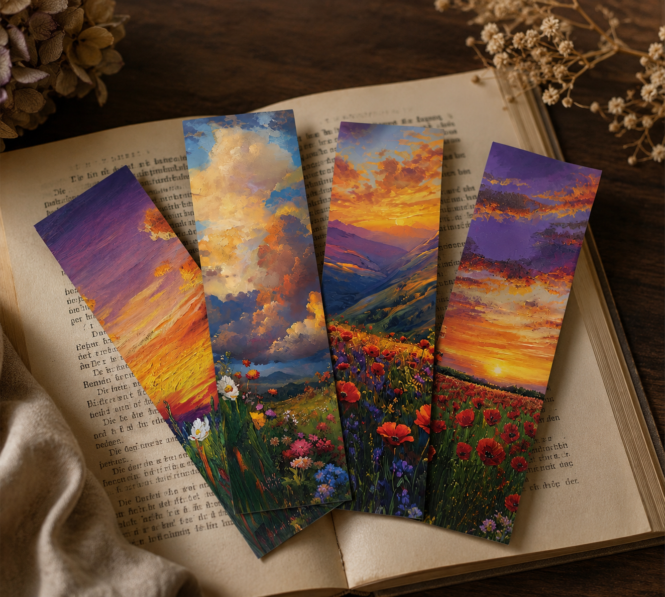 Artistic Paper Bookmarks