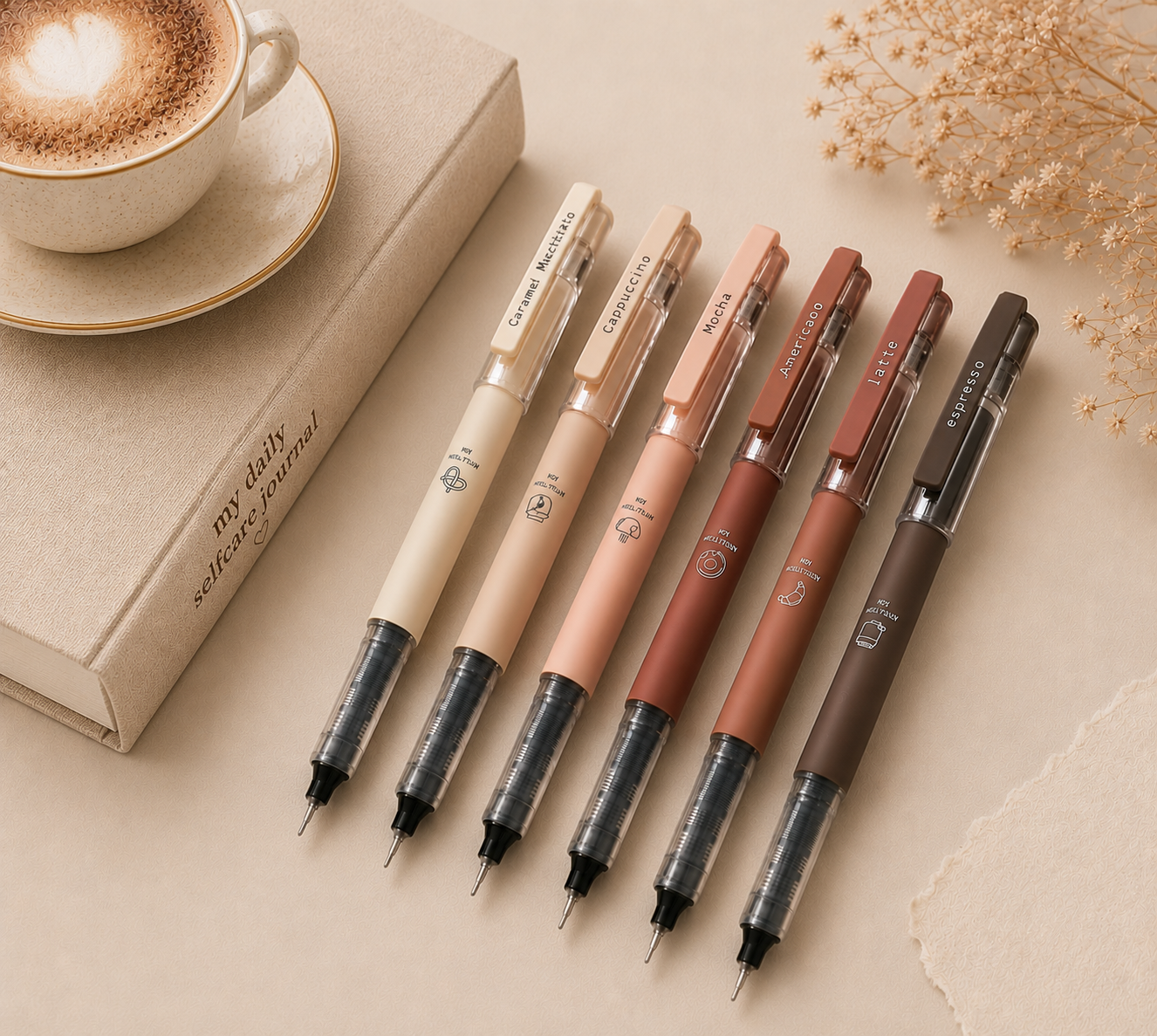 Coffee & Tea Gel Pens Collection