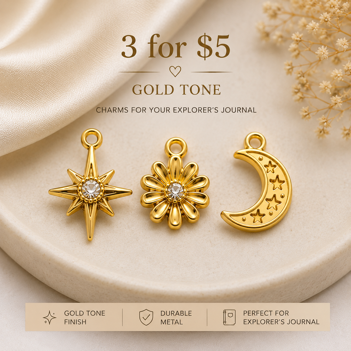 Explorer's Journal Charms