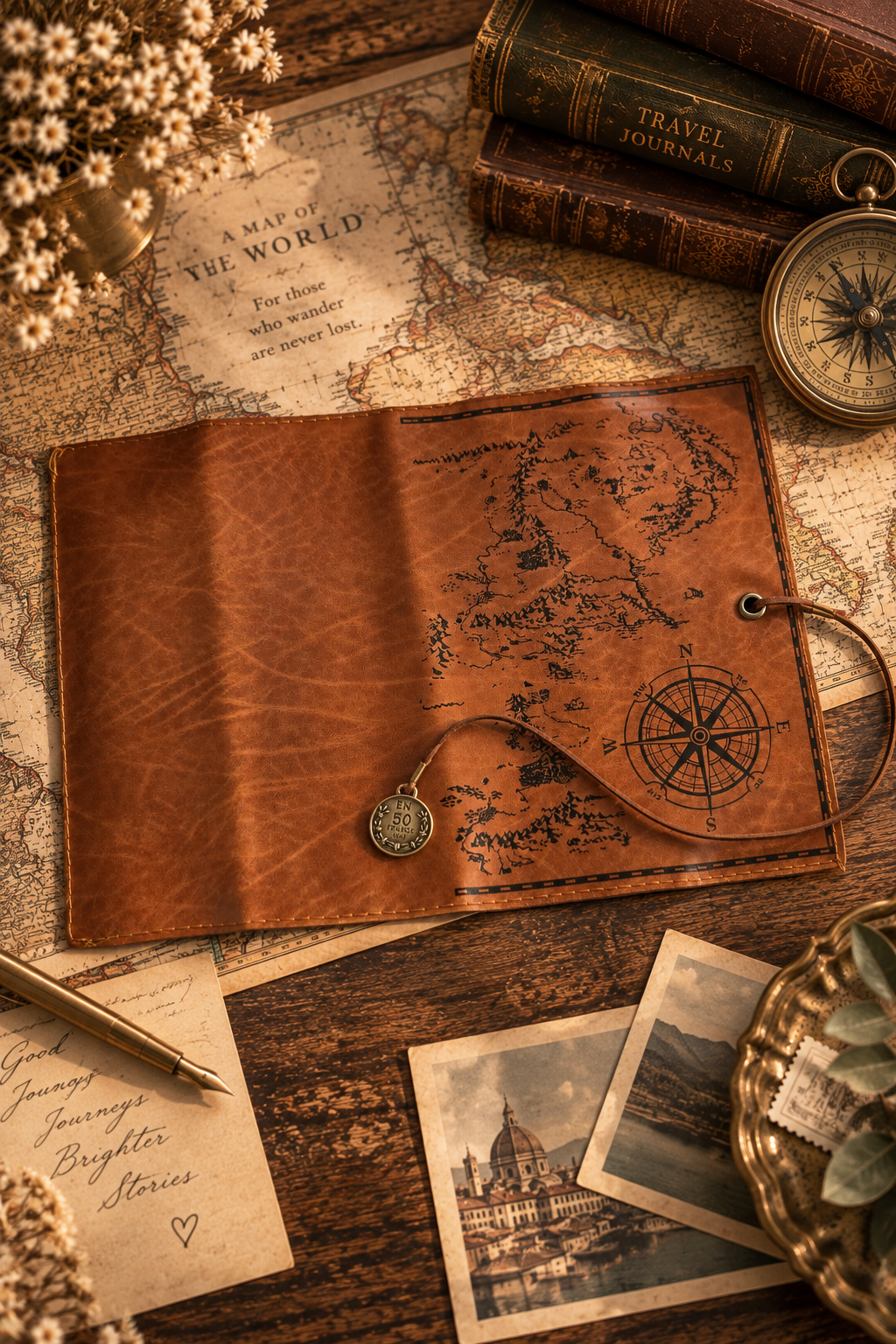 Vintage Map Pencil Case