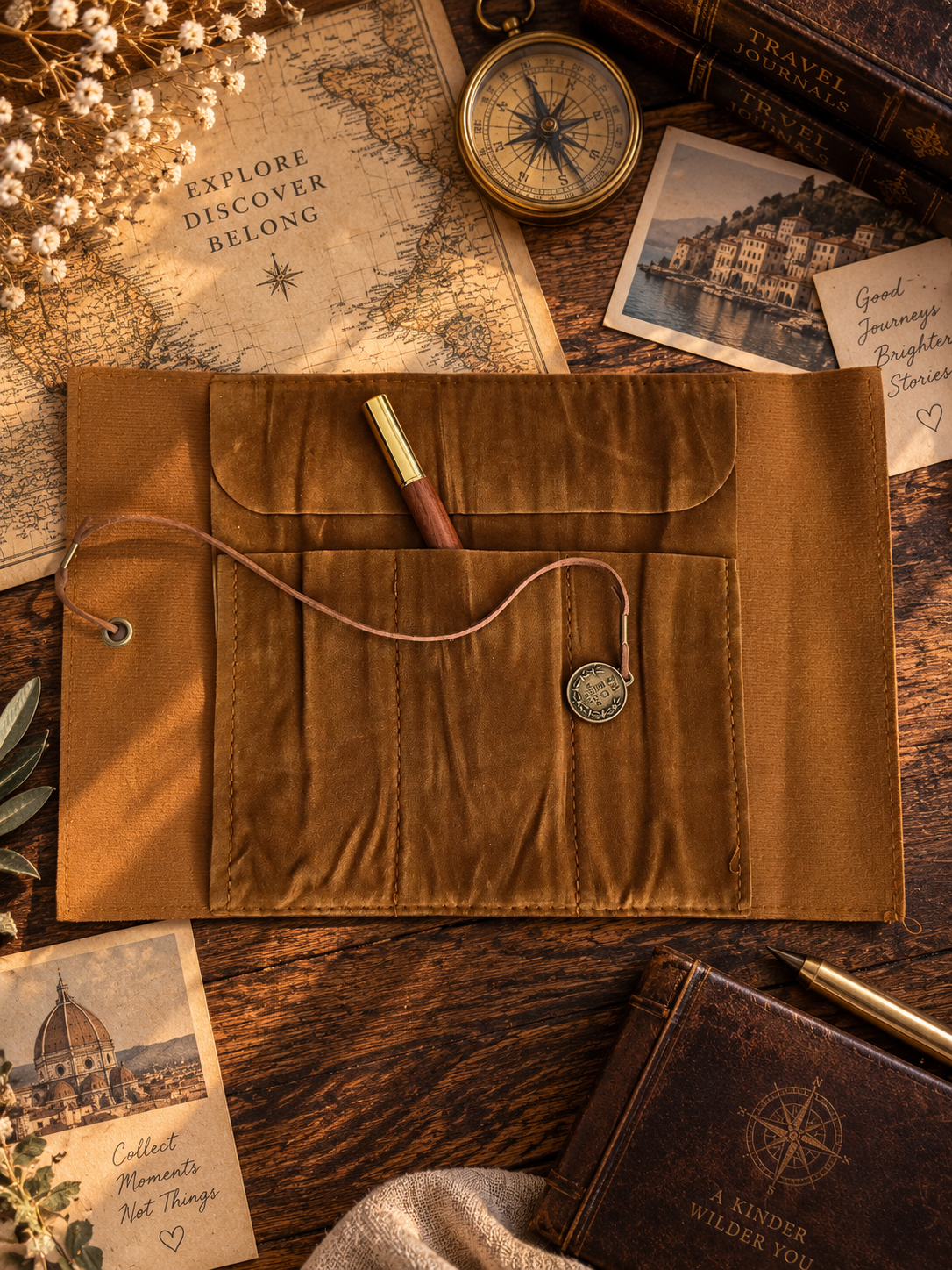 Vintage Map Pencil Case
