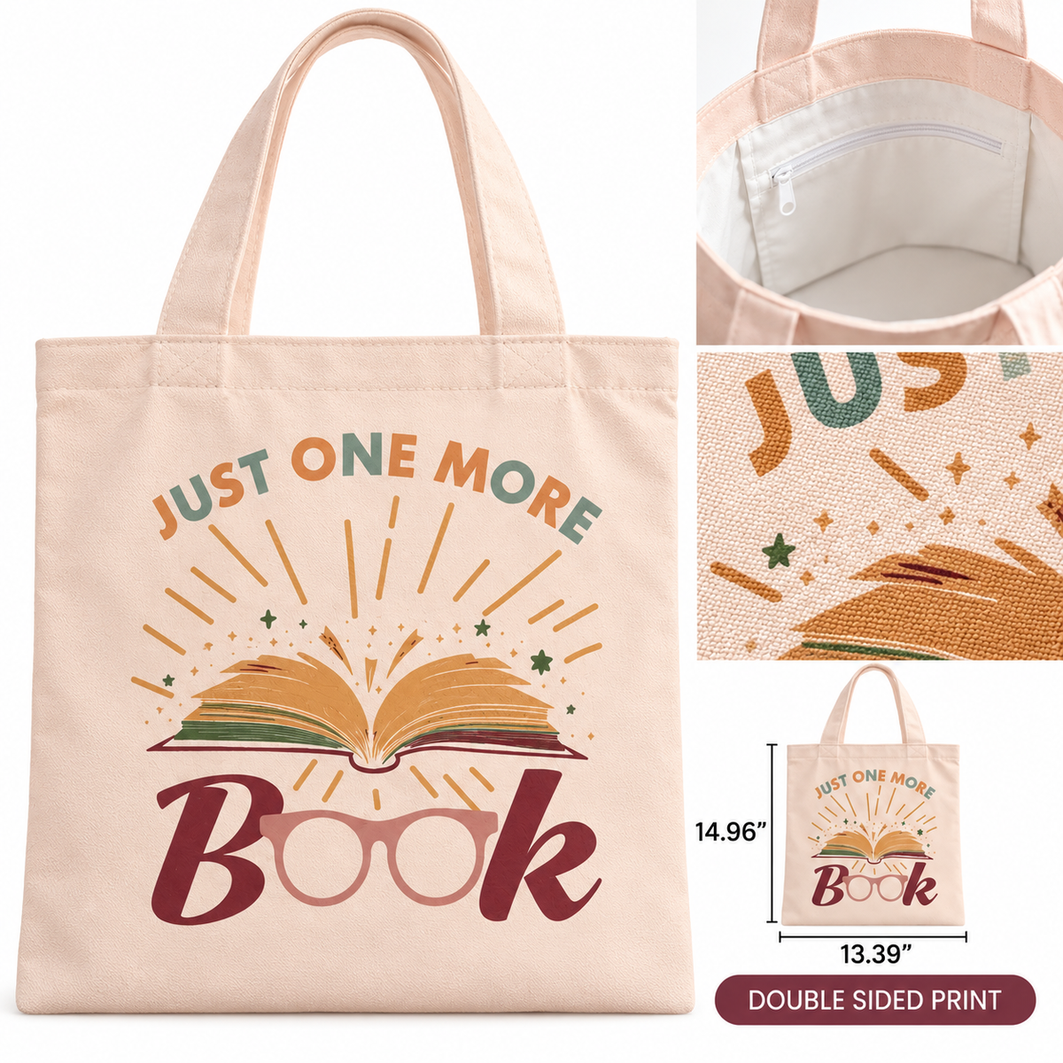 Bookish Canvas Tote Bag
