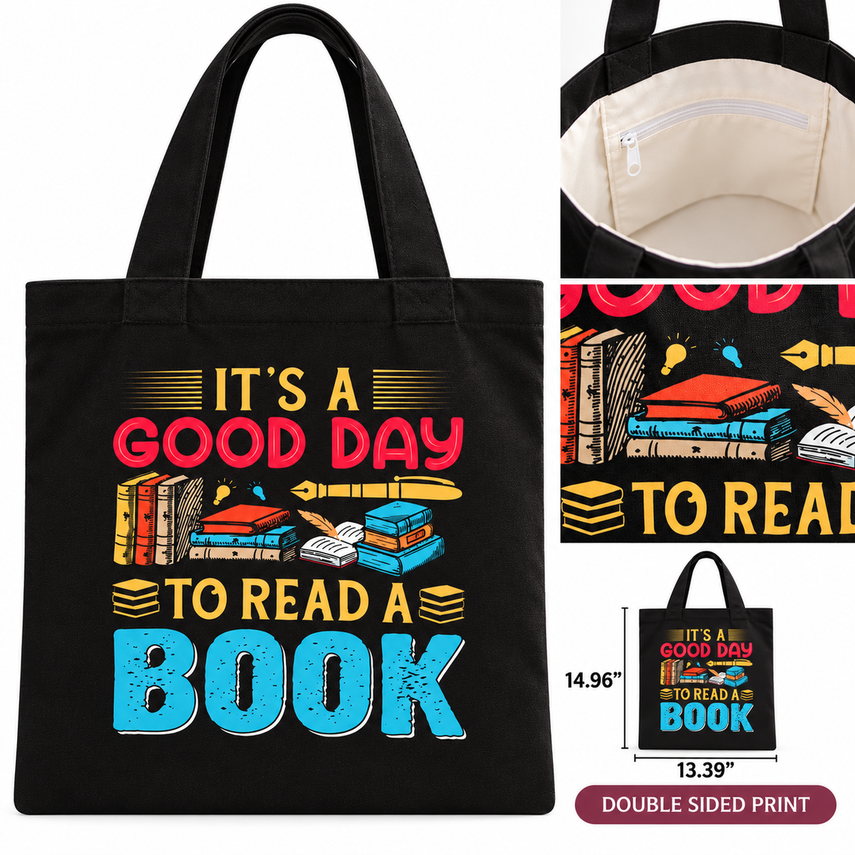 Bookish Canvas Tote Bag