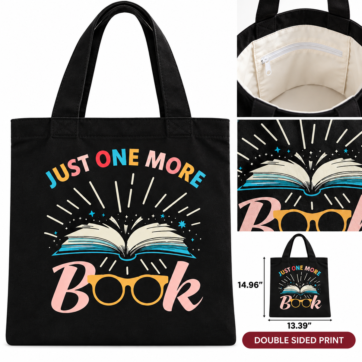 Bookish Canvas Tote Bag