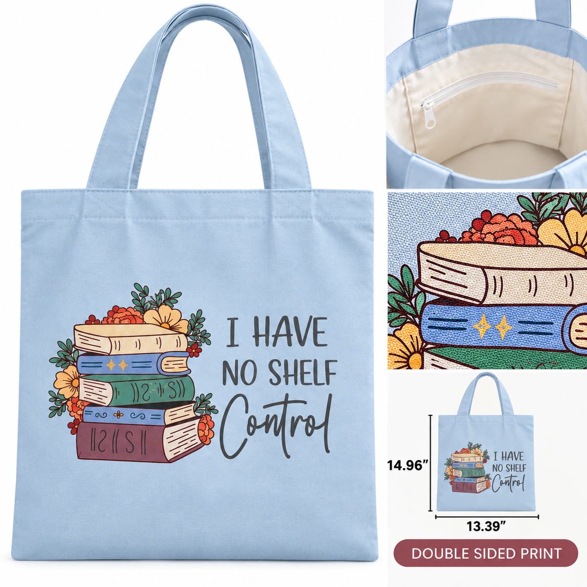 Bookish Canvas Tote Bag