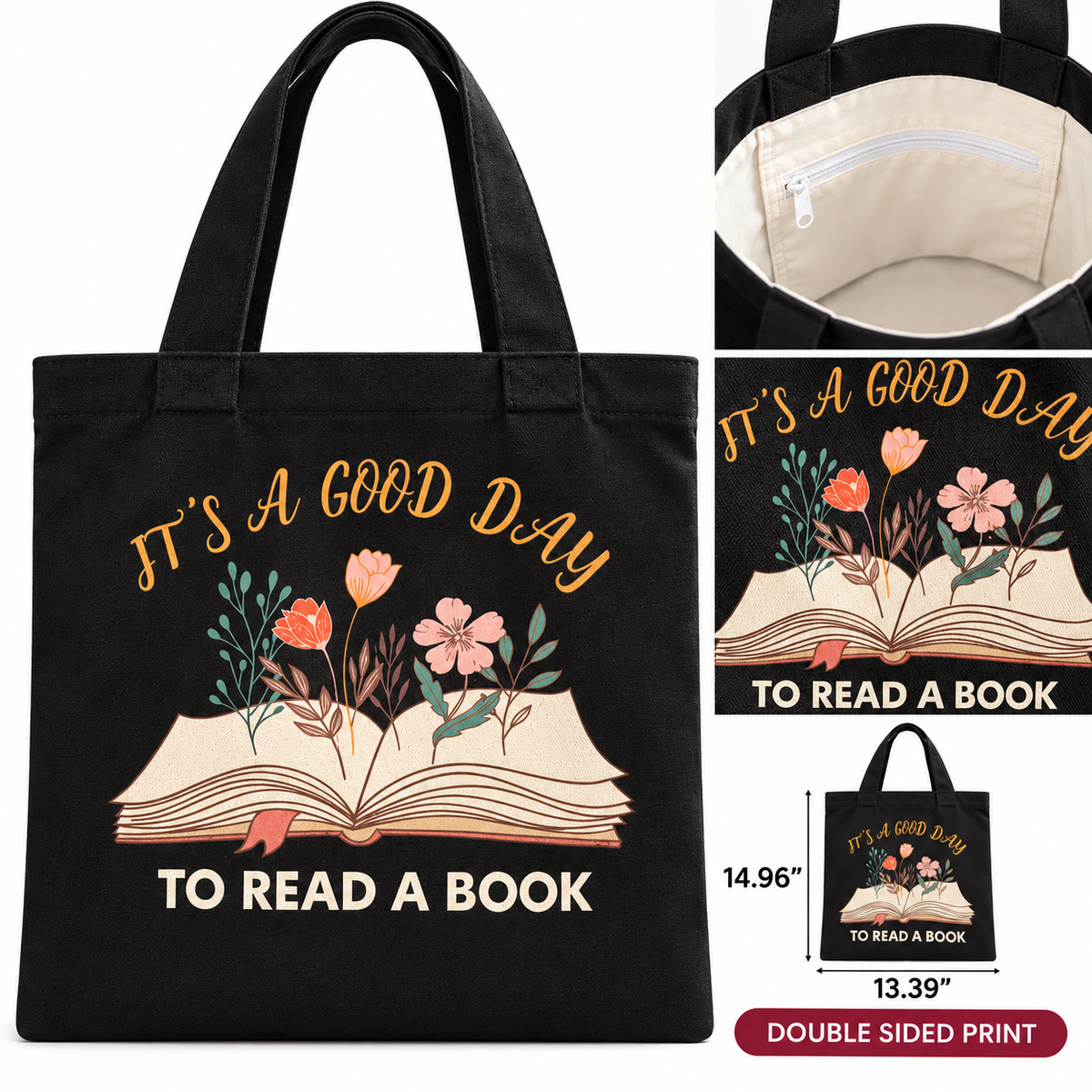 Bookish Canvas Tote Bag