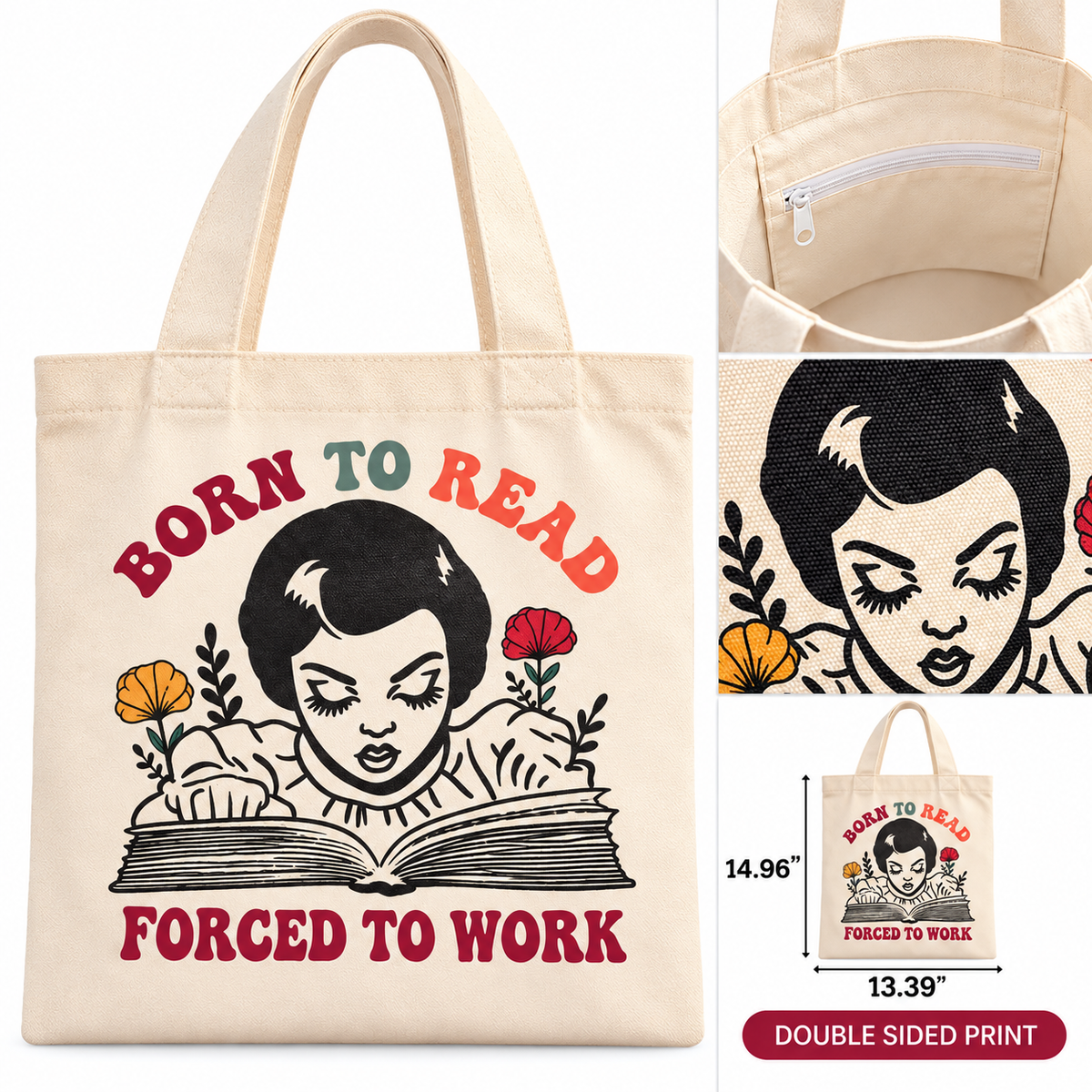 Bookish Canvas Tote Bag