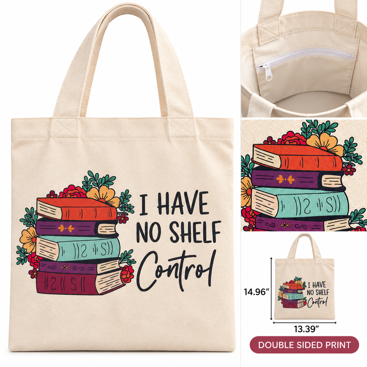 Bookish Canvas Tote Bag