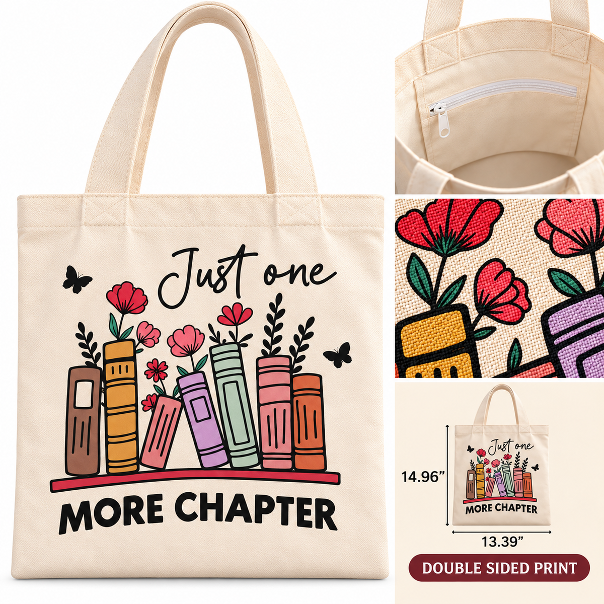 Bookish Canvas Tote Bag