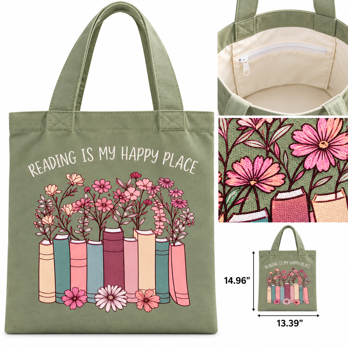 Bookish Canvas Tote Bag