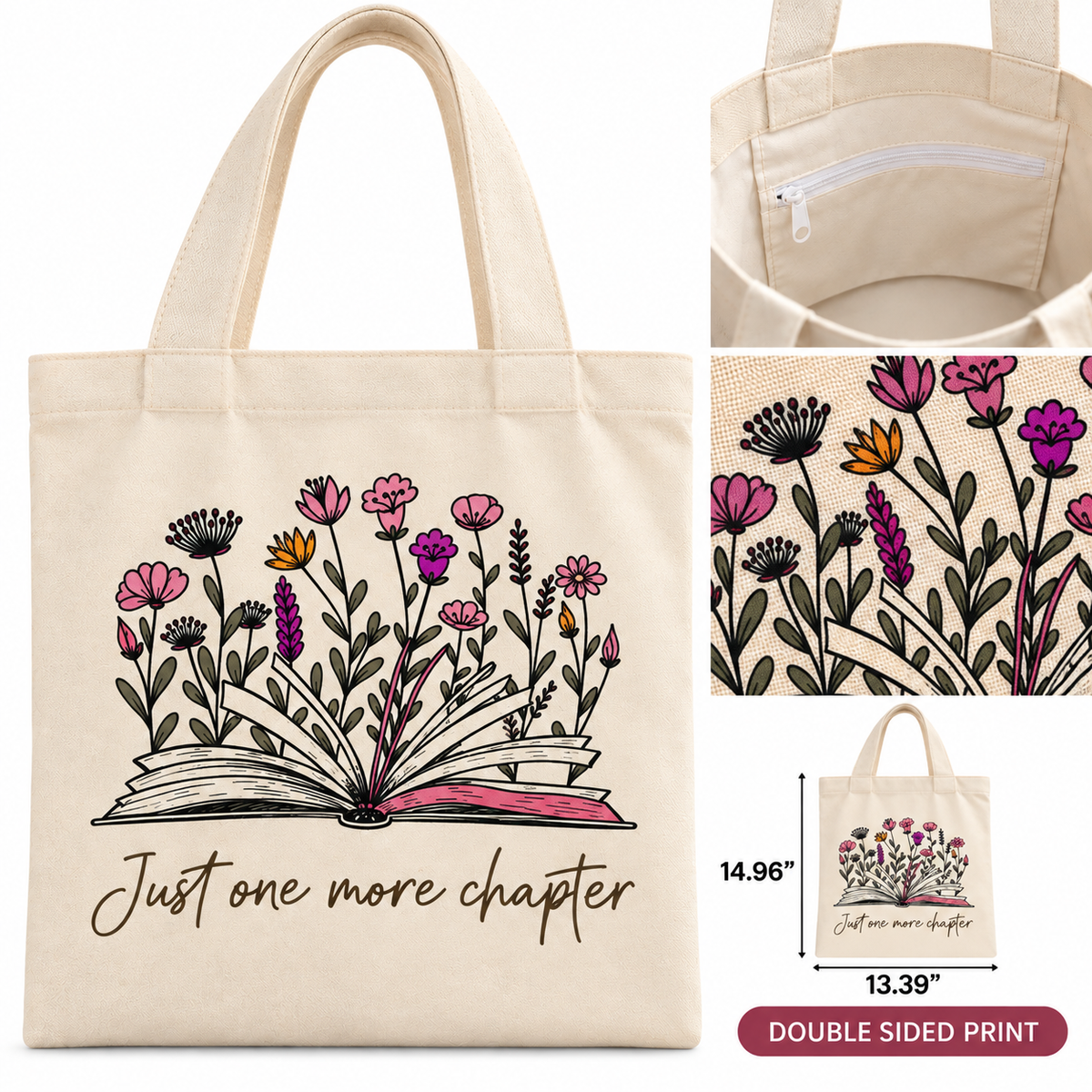 Bookish Canvas Tote Bag
