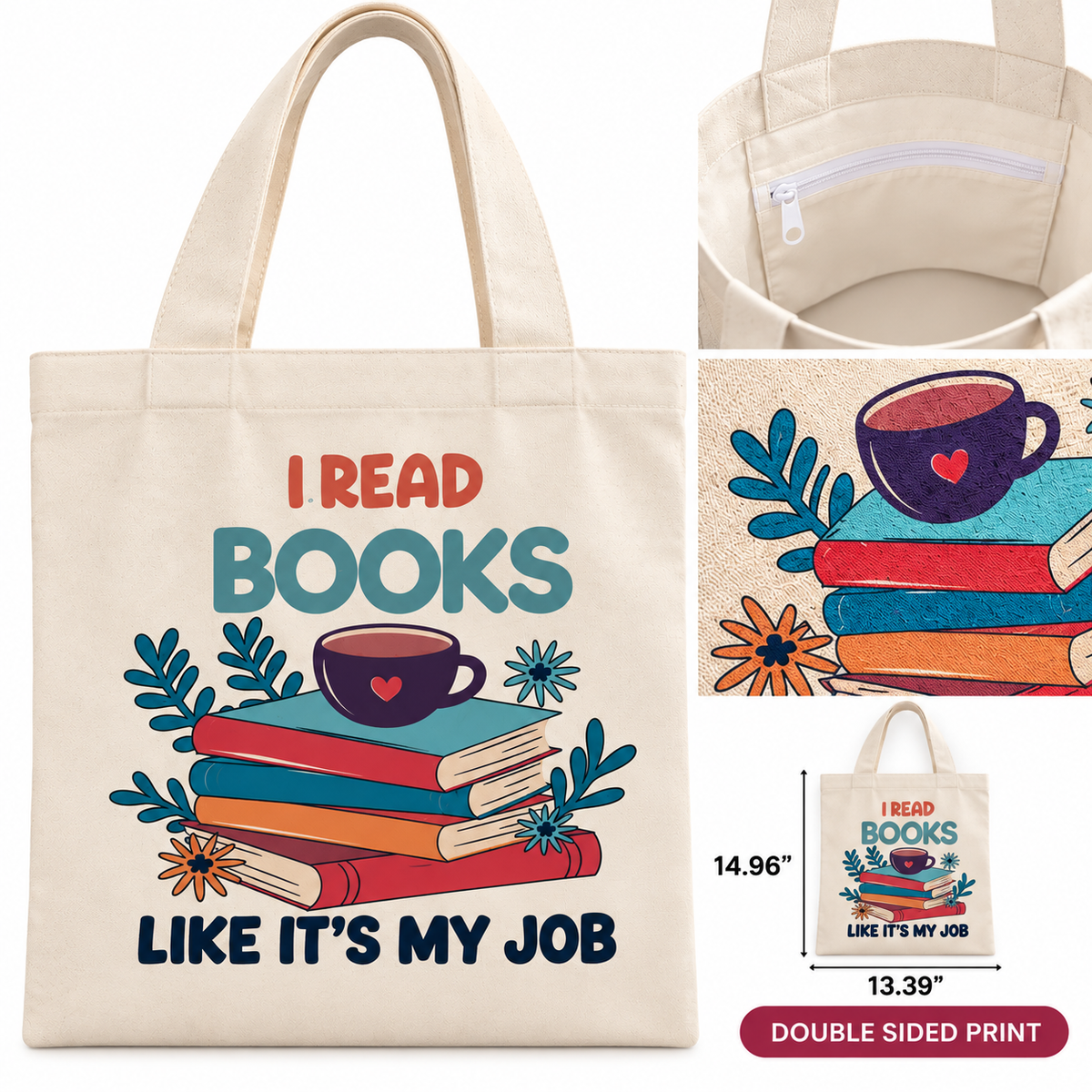 Bookish Canvas Tote Bag