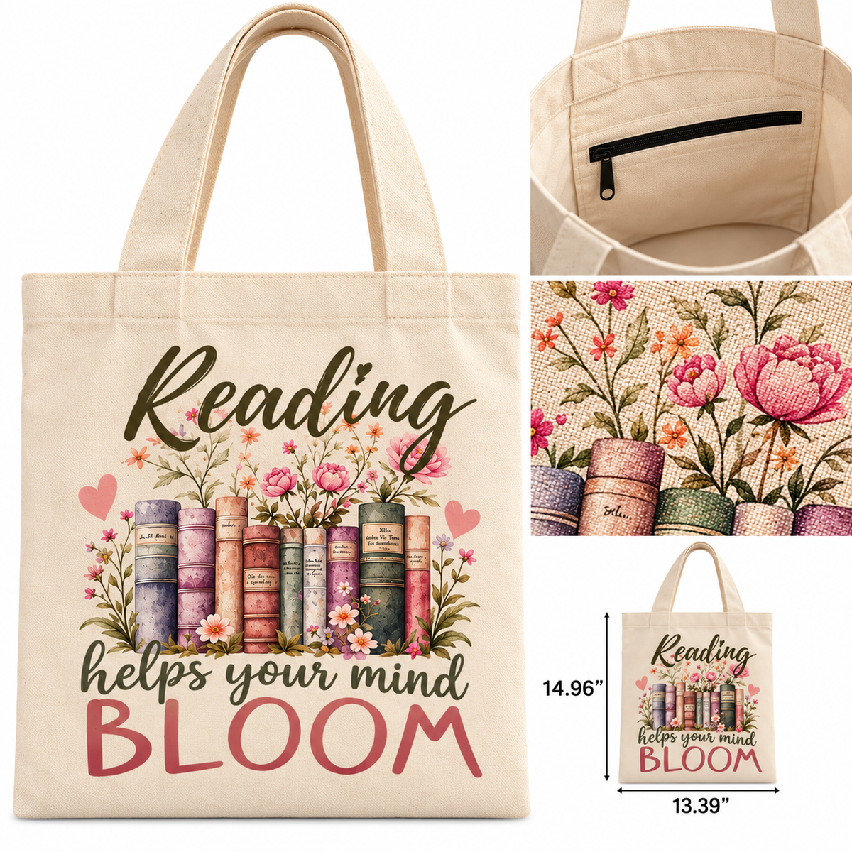 Bookish Canvas Tote Bag