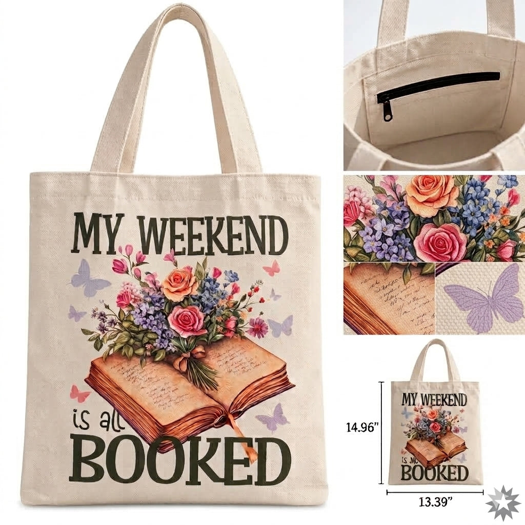 Bookish Canvas Tote Bag