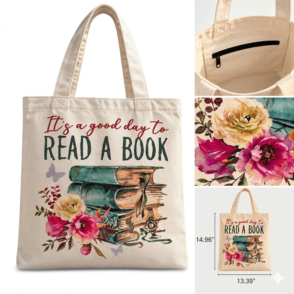 Bookish Canvas Tote Bag